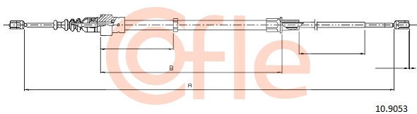 Cablu, frana de parcare 10.9053 COFLE