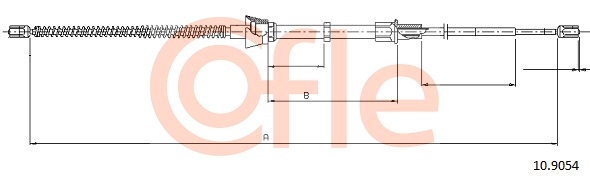 Cablu, frana de parcare 10.9054 COFLE