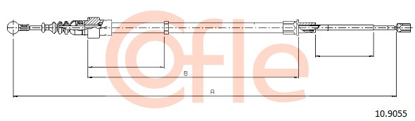Cablu, frana de parcare 10.9055 COFLE