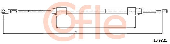Cablu, frana de parcare 10.9321 COFLE