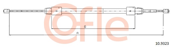 Cablu, frana de parcare 10.9323 COFLE
