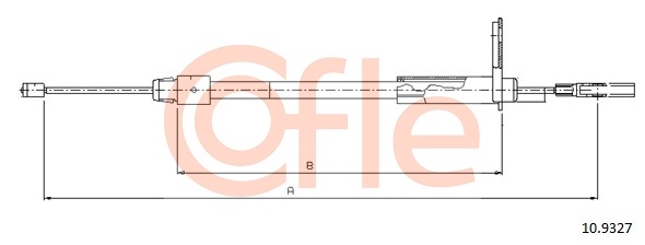 Cablu, frana de parcare 10.9327 COFLE