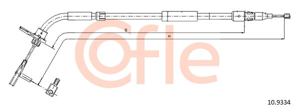 Cablu, frana de parcare 10.9334 COFLE