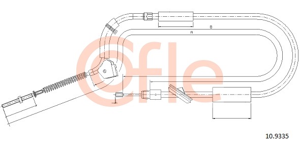 Cablu, frana de parcare 10.9335 COFLE