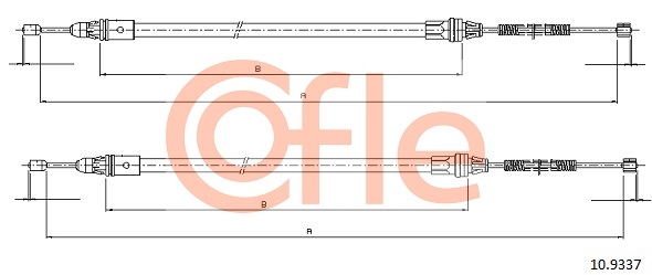 Cablu, frana de parcare 10.9337 COFLE