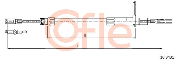 Cablu, frana de parcare 10.9431 COFLE