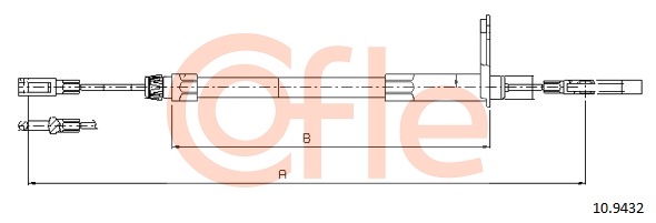 Cablu, frana de parcare 10.9432 COFLE