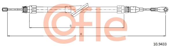 Cablu, frana de parcare 10.9433 COFLE