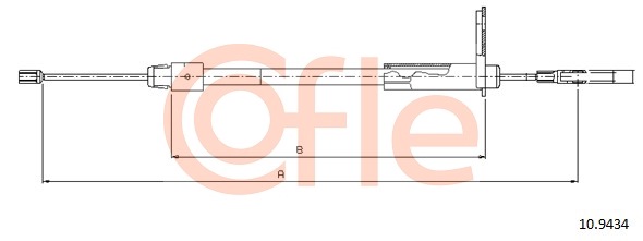 Cablu, frana de parcare 10.9434 COFLE