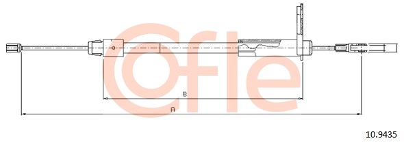 Cablu, frana de parcare 10.9435 COFLE