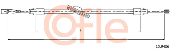 Cablu, frana de parcare 10.9436 COFLE
