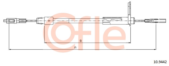 Cablu, frana de parcare 10.9442 COFLE
