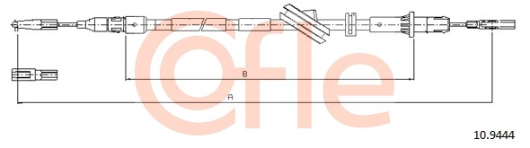 Cablu, frana de parcare 10.9444 COFLE