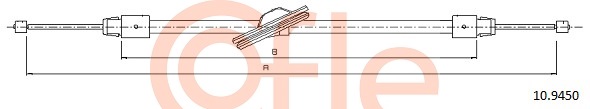 Cablu, frana de parcare 10.9450 COFLE