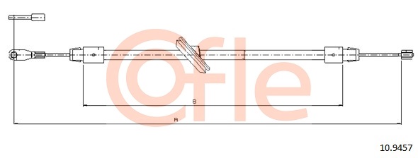Cablu, frana de parcare 10.9457 COFLE