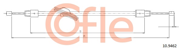 Cablu, frana de parcare 10.9462 COFLE