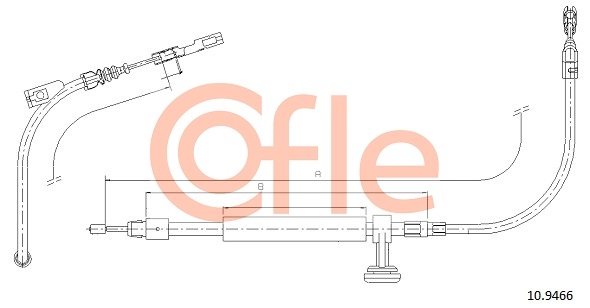 Cablu, frana de parcare 10.9466 COFLE