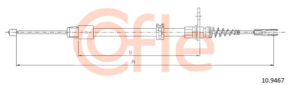 Cablu, frana de parcare 10.9467 COFLE