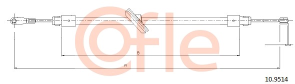 Cablu, frana de parcare 10.9514 COFLE