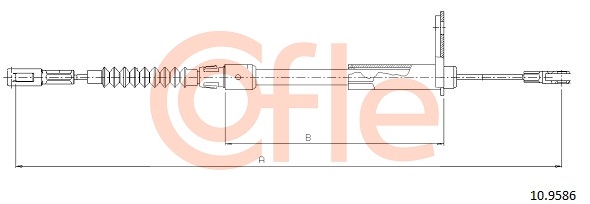 Cablu, frana de parcare 10.9586 COFLE