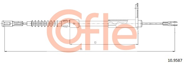 Cablu, frana de parcare 10.9587 COFLE