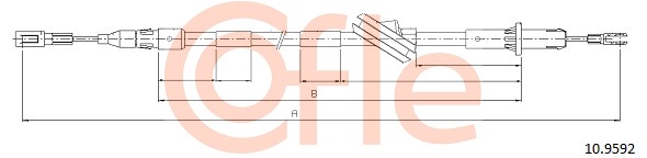 Cablu, frana de parcare 10.9592 COFLE