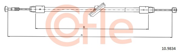 Cablu, frana de parcare 10.9834 COFLE