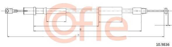 Cablu, frana de parcare 10.9836 COFLE
