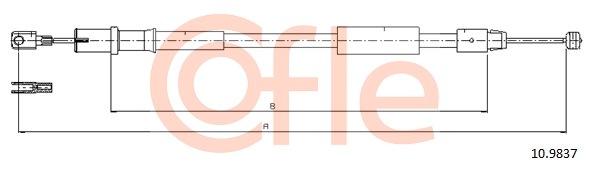 Cablu, frana de parcare 10.9837 COFLE