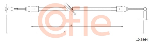 Cablu, frana de parcare 10.9864 COFLE
