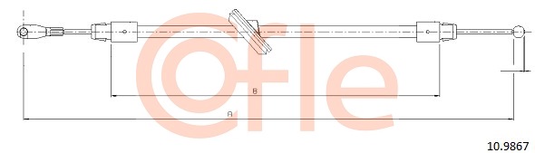 Cablu, frana de parcare 10.9867 COFLE