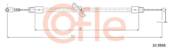Cablu, frana de parcare 10.9868 COFLE