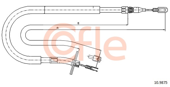 Cablu, frana de parcare 10.9875 COFLE