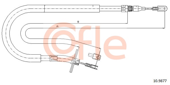 Cablu, frana de parcare 10.9877 COFLE