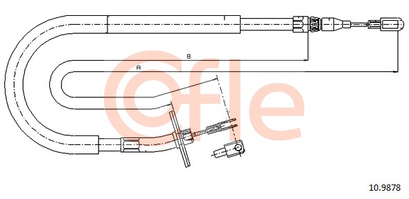 Cablu, frana de parcare 10.9878 COFLE