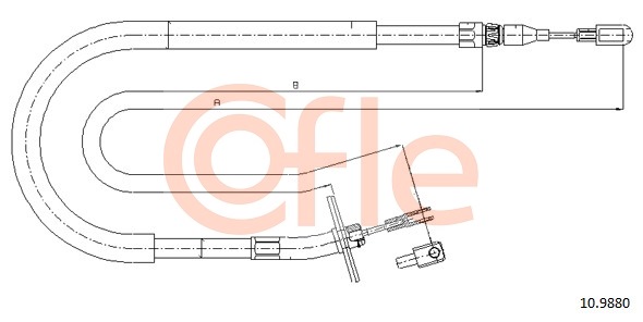 Cablu, frana de parcare 10.9880 COFLE