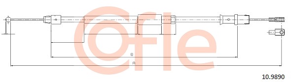 Cablu, frana de parcare 10.9890 COFLE