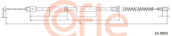 Cablu, frana de parcare 10.9893 COFLE