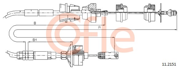 Cablu ambreiaj 11.2151 COFLE