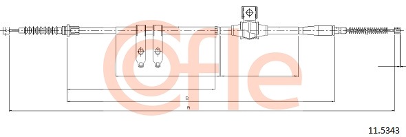 Cablu, frana de parcare 11.5343 COFLE