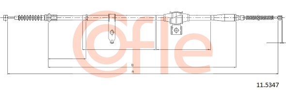 Cablu, frana de parcare 11.5347 COFLE