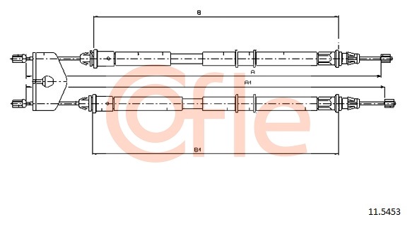 Cablu, frana de parcare 11.5453 COFLE