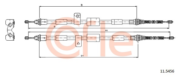 Cablu, frana de parcare 11.5456 COFLE