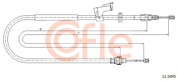 Cablu, frana de parcare 11.5495 COFLE