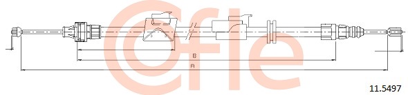 Cablu, frana de parcare 11.5497 COFLE