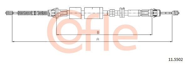 Cablu, frana de parcare 11.5502 COFLE