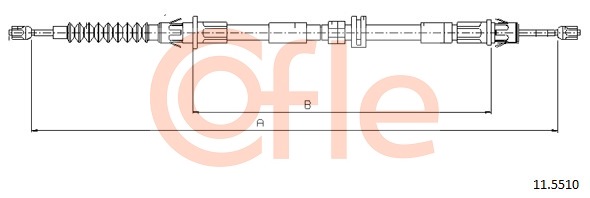 Cablu, frana de parcare 11.5510 COFLE