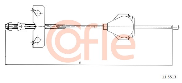 Cablu, frana de parcare 11.5513 COFLE