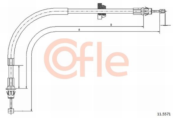 Cablu, frana de parcare 11.5571 COFLE