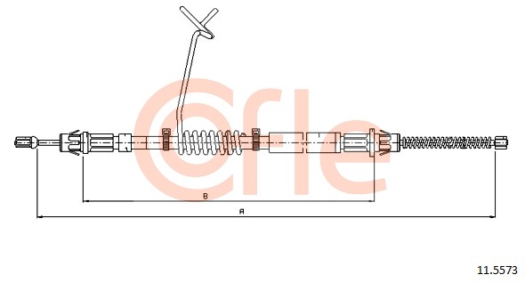 Cablu, frana de parcare 11.5573 COFLE